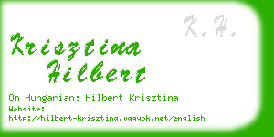 krisztina hilbert business card